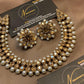 Gold Look Kundan Pearl Necklace Set