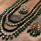 Emerald Green Kundan Long Mala Set