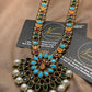 Multi Kundun Long Mala Pandant With Pearls