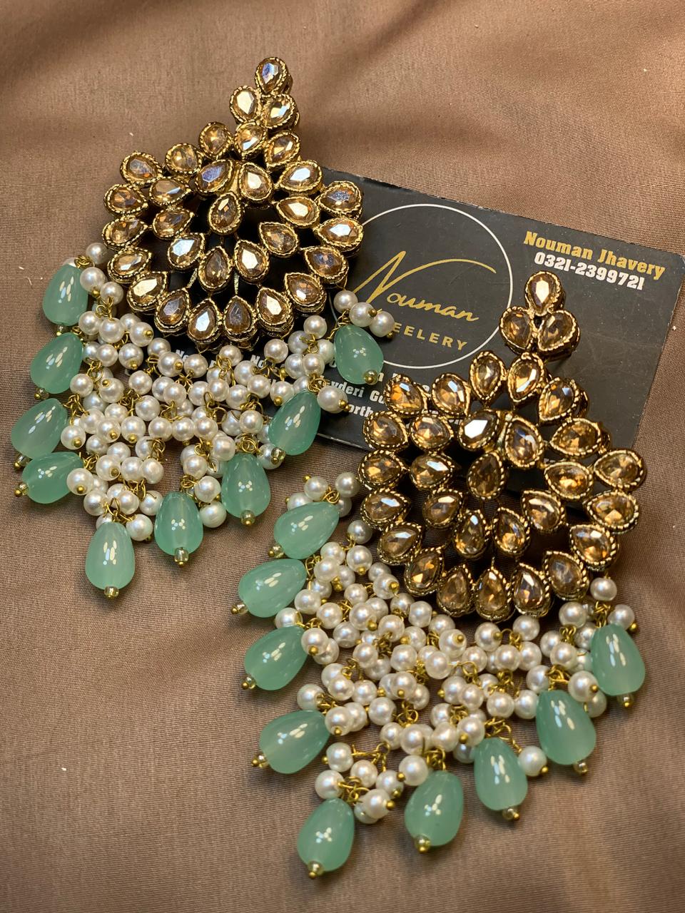 Premium Polki Pearl Statement Earrings