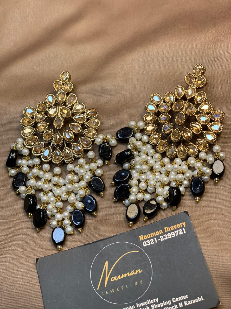 Premium Polki Pearl Statement Earrings