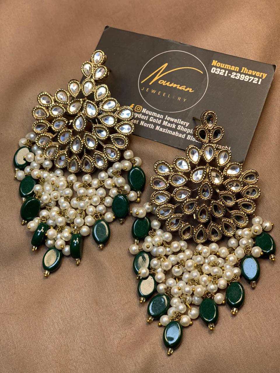 Premium Polki Pearl Statement Earrings