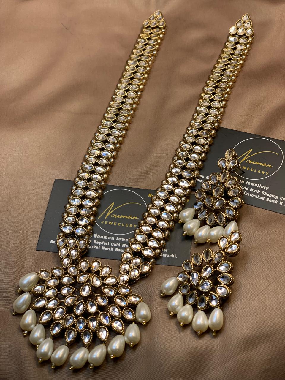 Long Kundan Dholna Maala Set