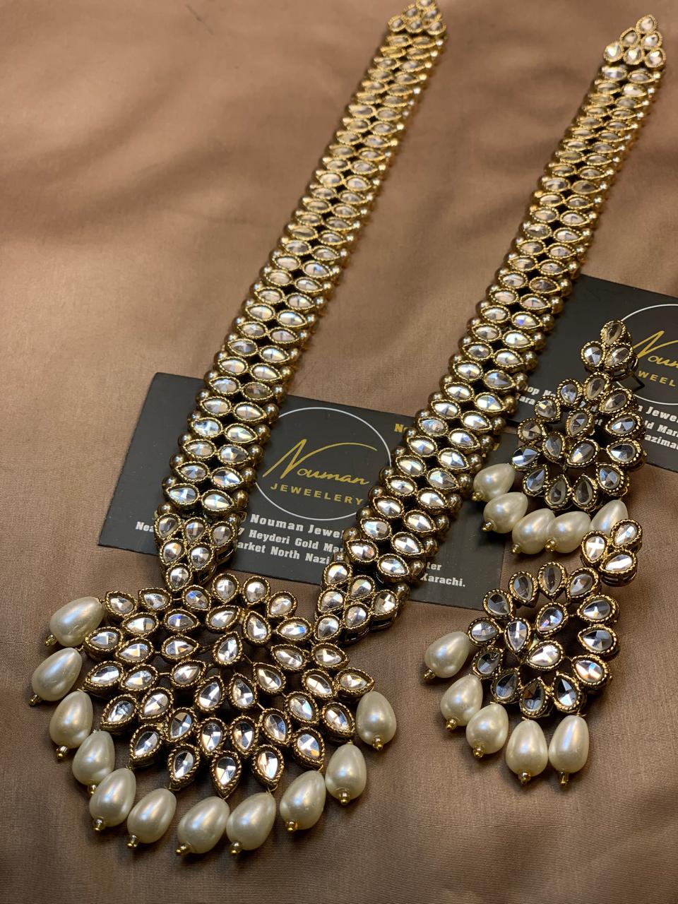 Long Kundan Dholna Maala Set