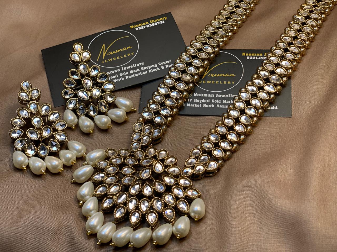 Long Kundan Dholna Maala Set