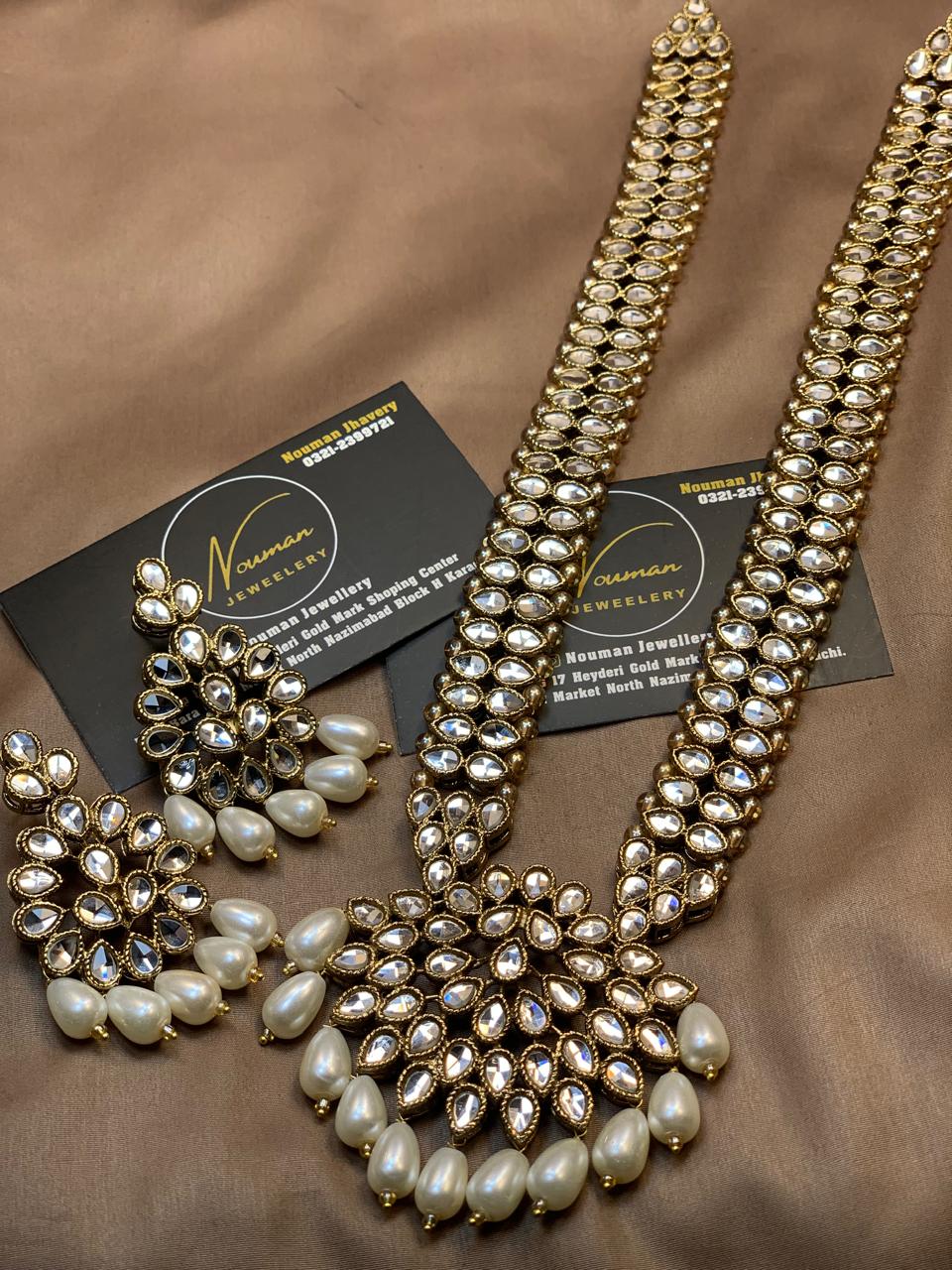 Long Kundan Dholna Maala Set